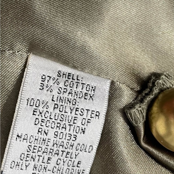 Linea by Lois Dell’Olio women’s sage green cottonJacket with zipper Details L - Picture 8 of 9